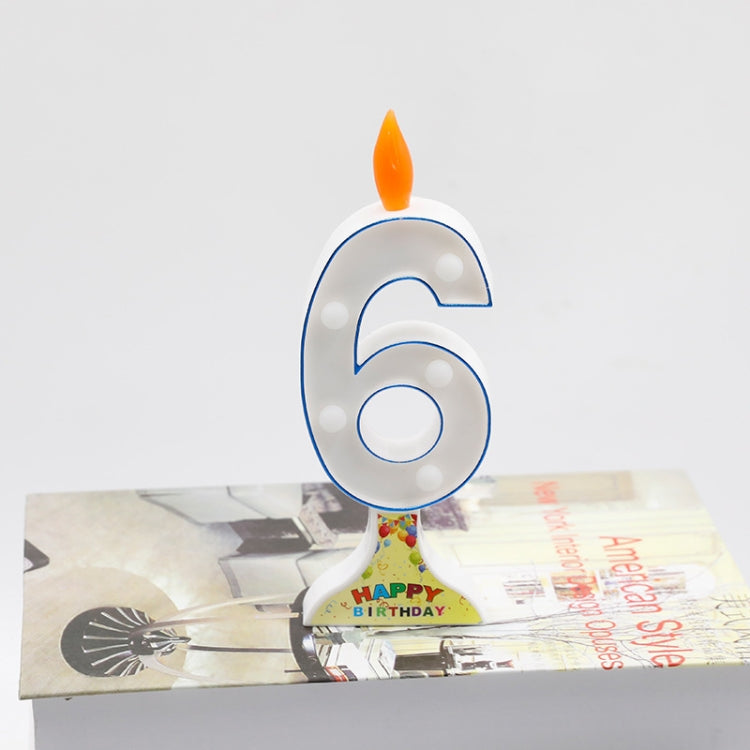 2 PCS Colorful Light Number Modeling Light Luminous Birthday Candle Light Confession Decoration Light