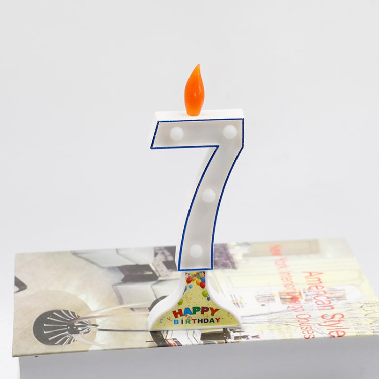 2 PCS Colorful Light Number Modeling Light Luminous Birthday Candle Light Confession Decoration Light