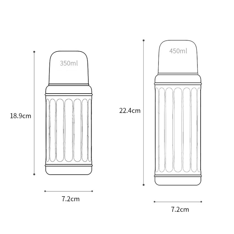 Retro Stainless Steel Vacuum Flask Large Capacity Portable Water Cup, Capacity: 450ml