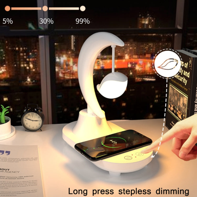 5W Bluetooth Speaker Bedside LED Colorful Atmosphere Night Light, Spec: Wireless Charging