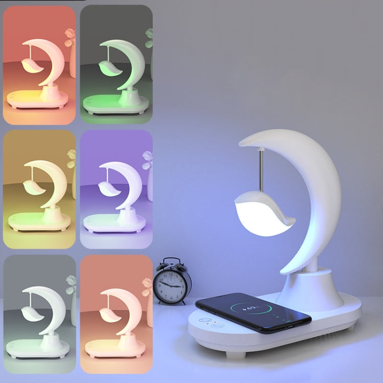 5W Bluetooth Speaker Bedside LED Colorful Atmosphere Night Light, Spec: No Wireless Charging