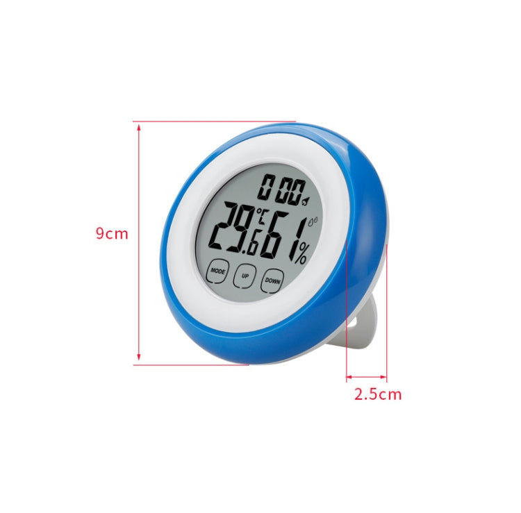 Multifunctional Touch Screen Thermometer And Hygrometer with Backlight & Alarm Clock(TS-S67-BU Blue)