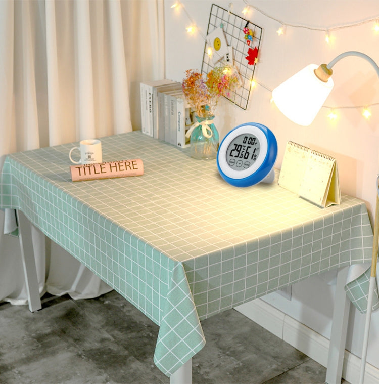 Multifunctional Touch Screen Thermometer And Hygrometer with Backlight & Alarm Clock(TS-S67-BU Blue)