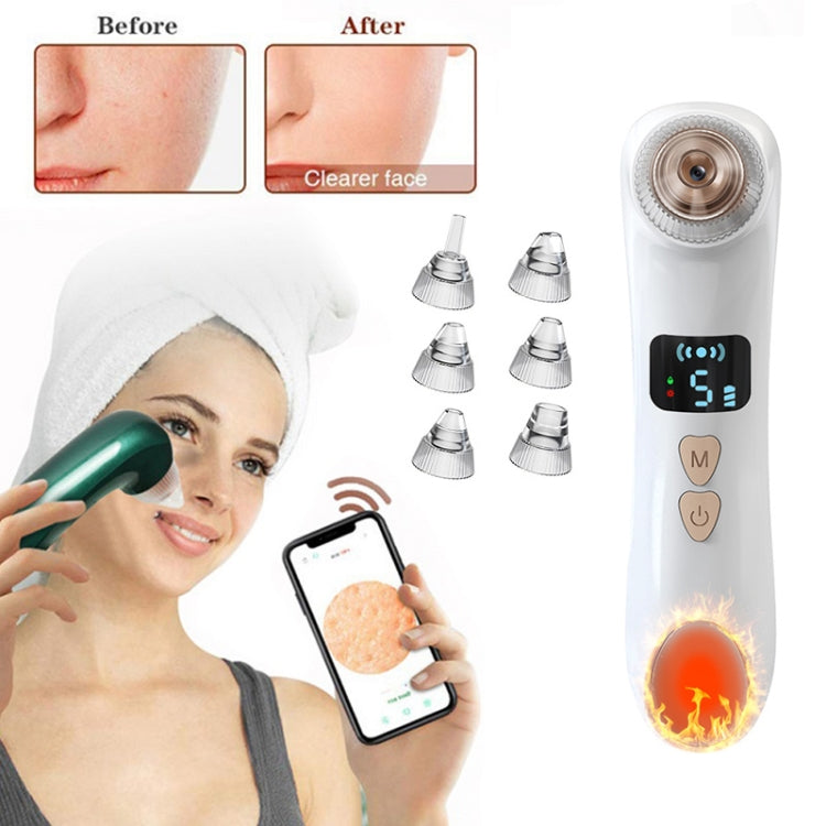 Blackhead Beauty equipment Electric Heating Pore Cleaner, Colour: Visual Heating (White)