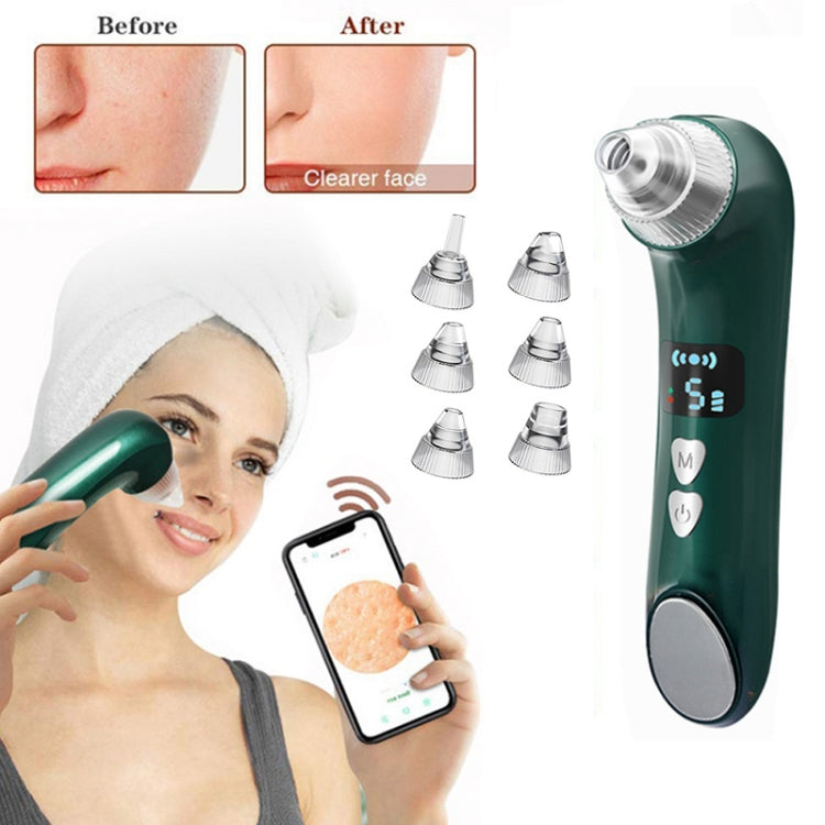Blackhead Beauty equipment Electric Heating Pore Cleaner, Colour: Visual Heating (Green)