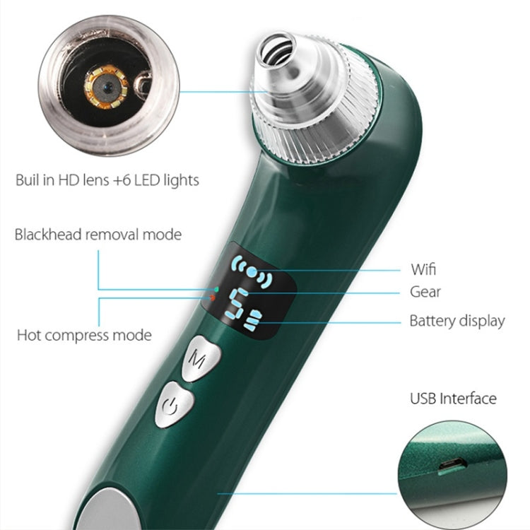Blackhead Beauty equipment Electric Heating Pore Cleaner, Colour: Visual Heating (Green)