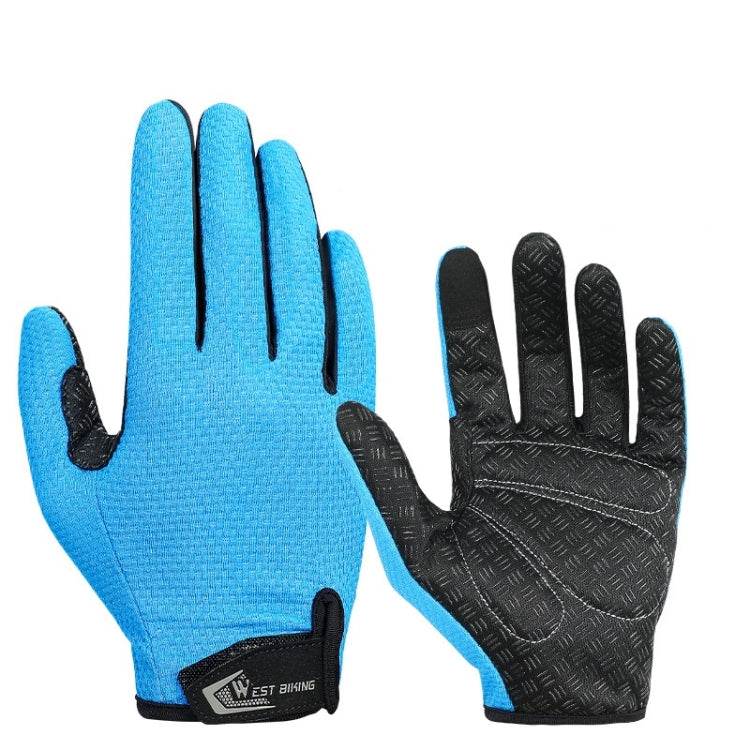 WEST BIKING YP0211223 Full-Finger Gloves For Cycling Shock Absorption Non-Slip Touch Screen Gloves, Size: XL