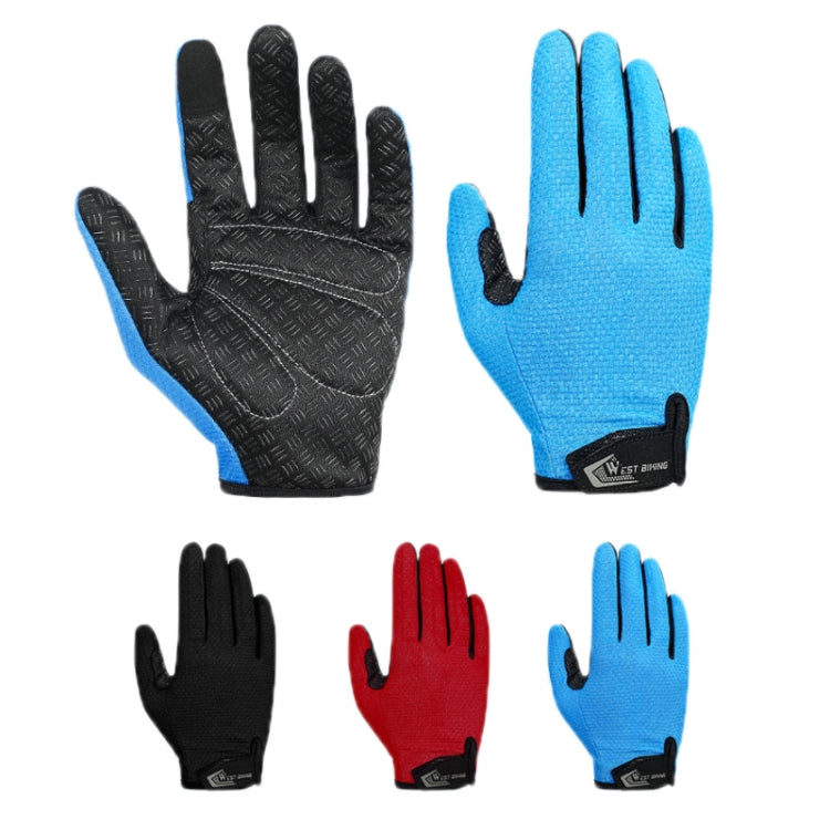 WEST BIKING YP0211223 Full-Finger Gloves For Cycling Shock Absorption Non-Slip Touch Screen Gloves, Size: XL