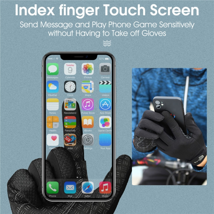 WEST BIKING YP0211223 Full-Finger Gloves For Cycling Shock Absorption Non-Slip Touch Screen Gloves, Size: XL