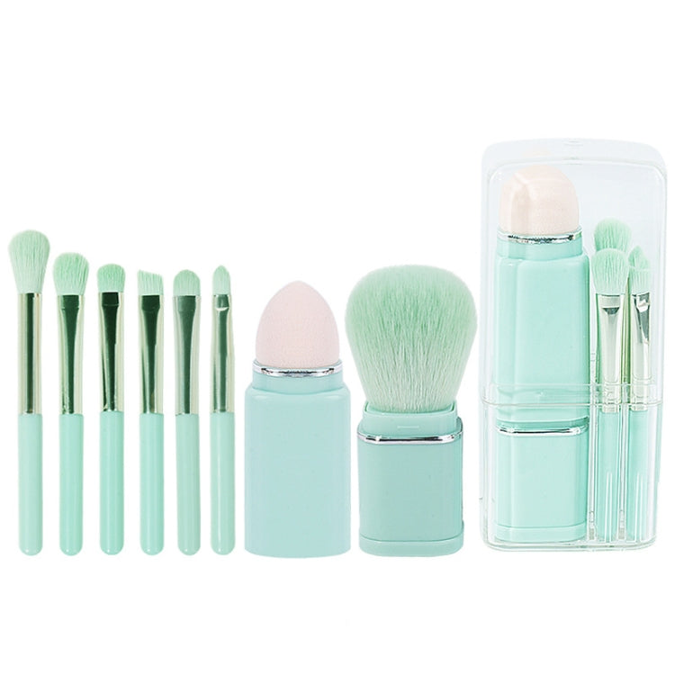 8-in-1 Square Makeup Brush Mini Portable Retractable Blush Brush Eye Shadow Brush Novice Makeup Set