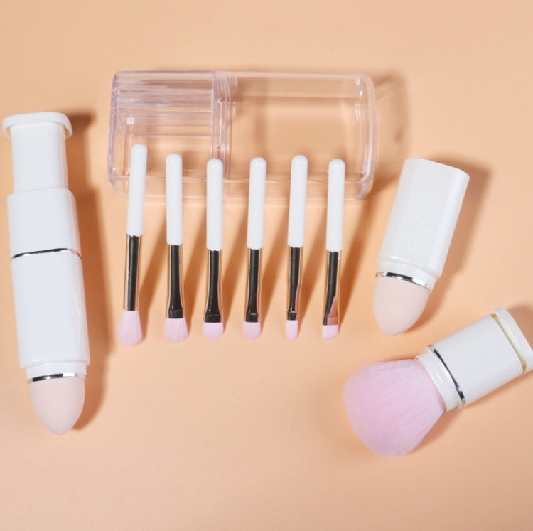 8-in-1 Square Makeup Brush Mini Portable Retractable Blush Brush Eye Shadow Brush Novice Makeup Set