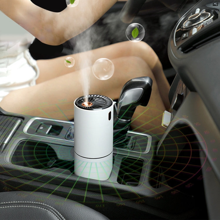230ML 2 In 1 Air Humidifier Spray Moisturizing Negative Ion Car Air Purifier(White)