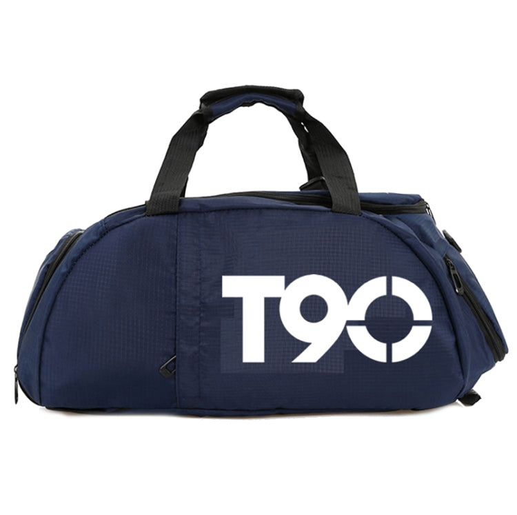 Fitness Sports Travel Bag Men And Women The Same Large-Capacity Backpack Hand-Held Shoulder Bag With Independent Shoe Position, Colour: Deep Blue