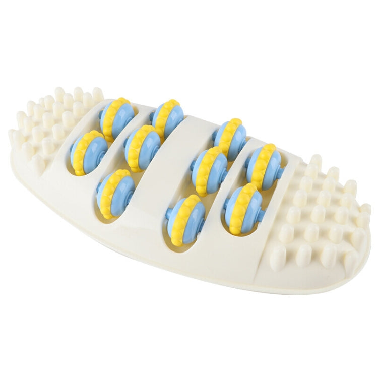 2 PCS 666 Household Stimulating And Kneading Foot Acupuncture Point Roller Type Foot Massager(White)