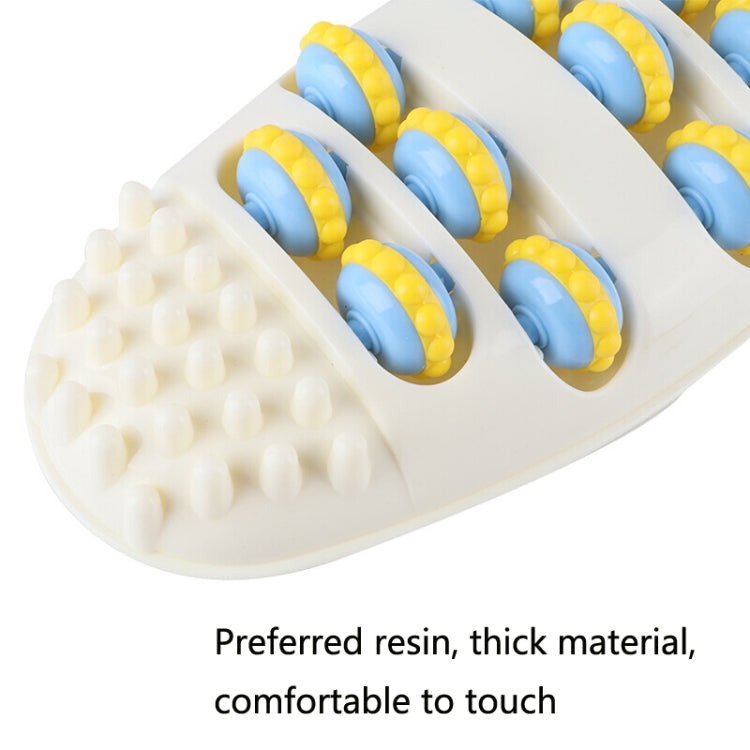 2 PCS 666 Household Stimulating And Kneading Foot Acupuncture Point Roller Type Foot Massager(White)