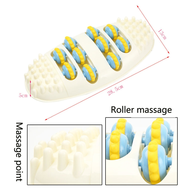 2 PCS 666 Household Stimulating And Kneading Foot Acupuncture Point Roller Type Foot Massager(White)