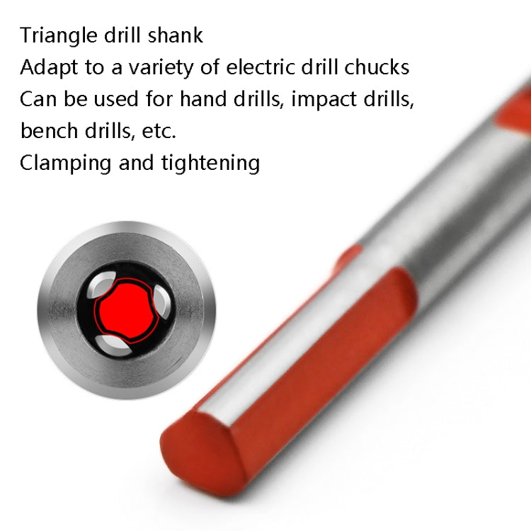 10 PCS Ceramic Triangle Handle Metal Flashlight Drill Bit, Size: 6mm