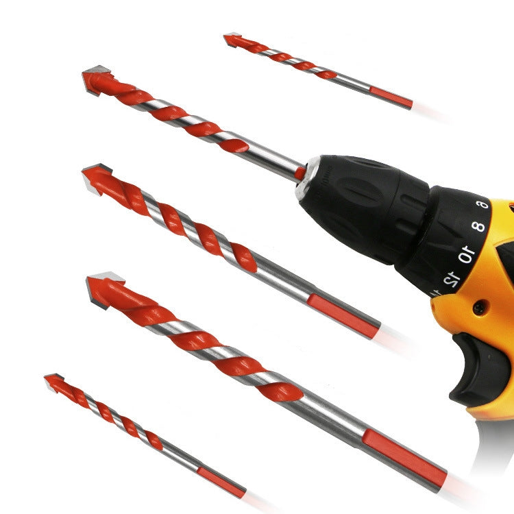 10 PCS Ceramic Triangle Handle Metal Flashlight Drill Bit, Size: 8mm