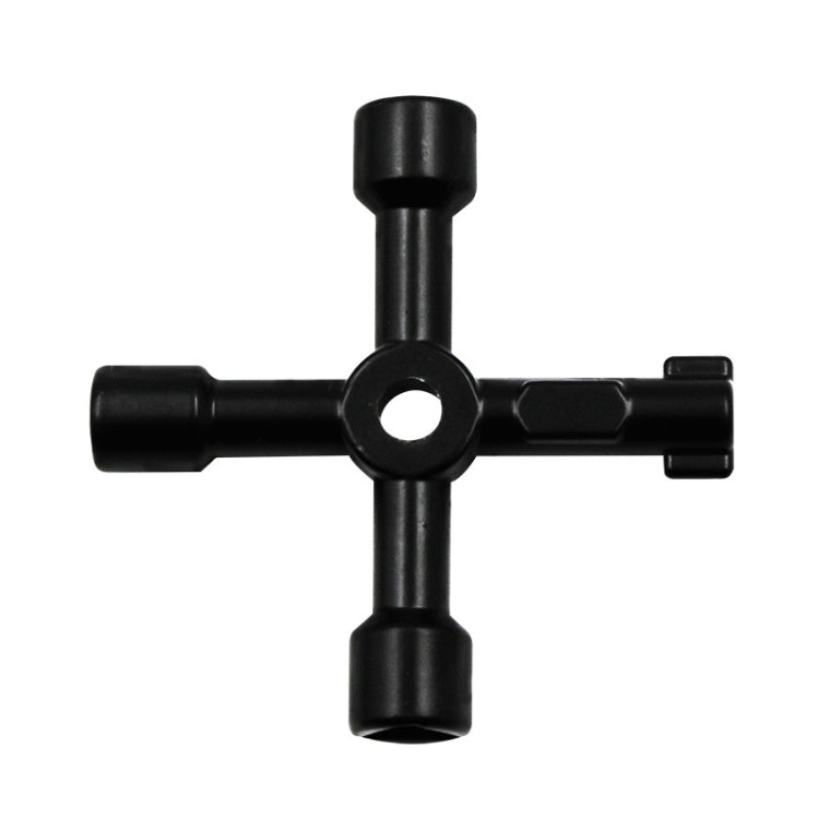 4 PCS Elevator Water Meter Valve Cross Key Inner Triangle Wrench, Style: A Black
