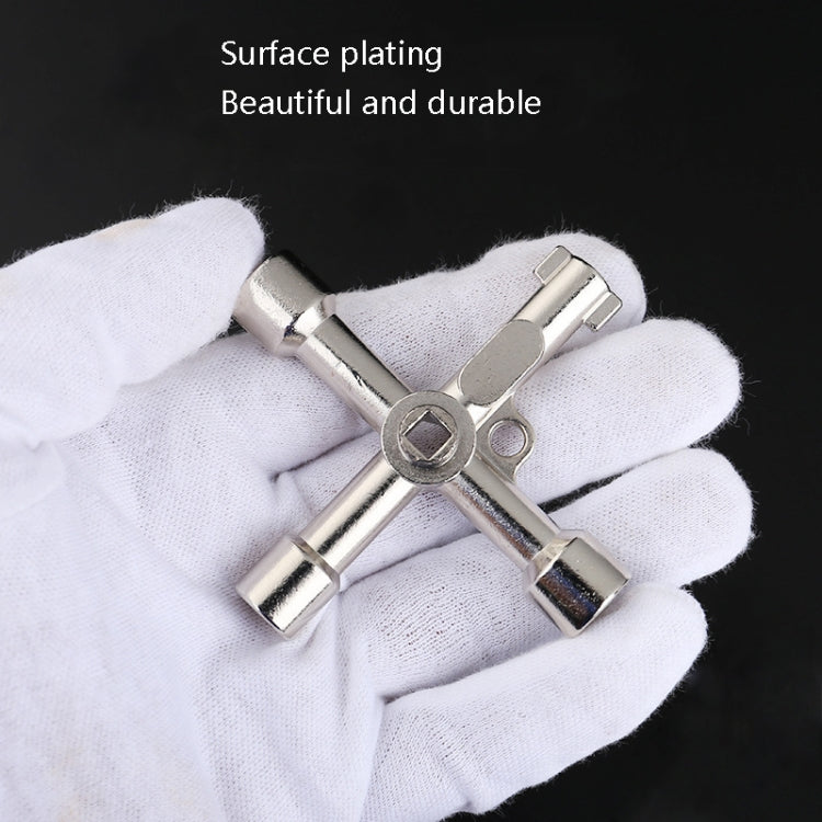 4 PCS Elevator Water Meter Valve Cross Key Inner Triangle Wrench, Style: A Black