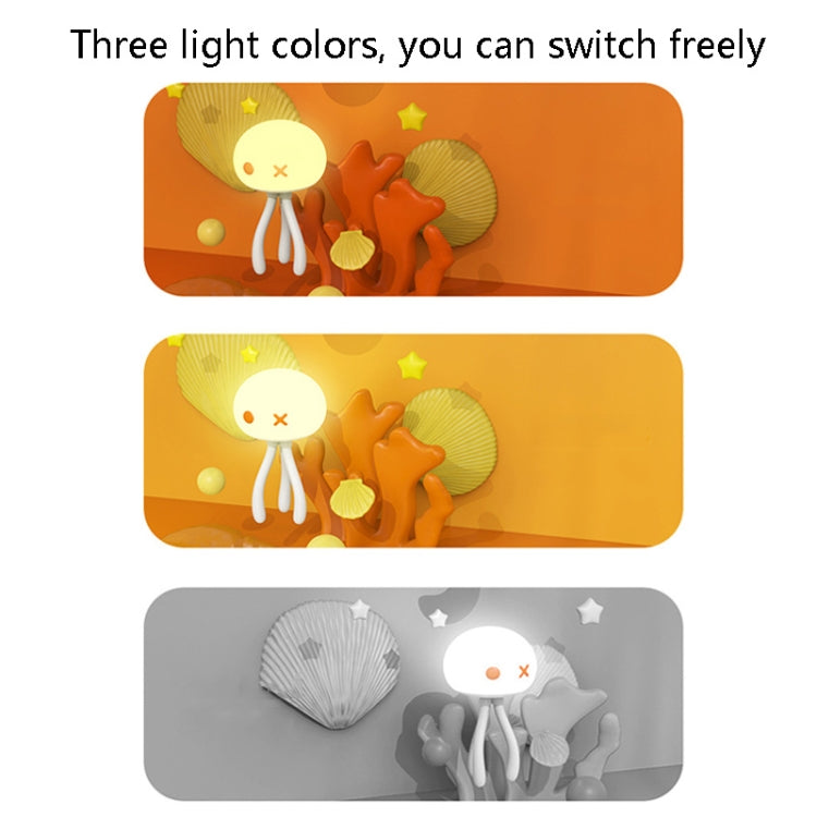 H10 Smart Silicone Sensor Night Light Jellyfish Shape Eye Protection Sleep Light, Spec: 1200mAh