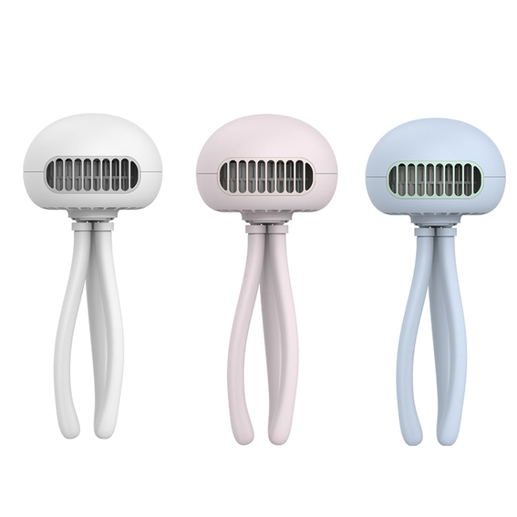 Stroller USB Leafless Octopus Fan Handheld Desktop Phone Stand Octopus Jellyfish Fan,Version: 4000 mAh Frequency Conversion (Pink)