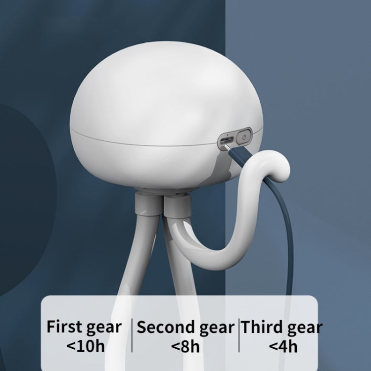 Stroller USB Leafless Octopus Fan Handheld Desktop Phone Stand Octopus Jellyfish Fan,Version: 4000 mAh Frequency Conversion (Pink)