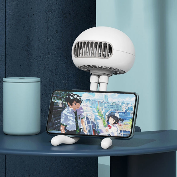 Stroller USB Leafless Octopus Fan Handheld Desktop Phone Stand Octopus Jellyfish Fan,Version: 4000 mAh Frequency Conversion (Blue)