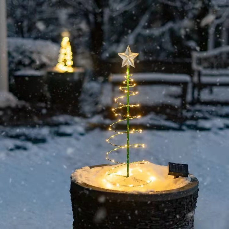 Christmas Garden LED Solar Ground Light Star Christmas Tree Outdoor Decoration Light
