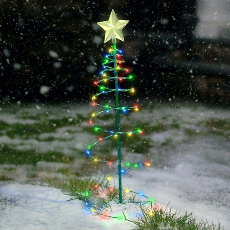 Christmas Garden LED Solar Ground Light Star Christmas Tree Outdoor Decoration Light