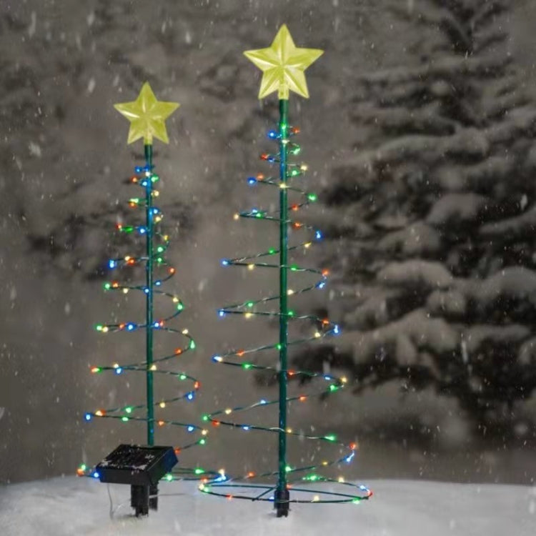 Christmas Garden LED Solar Ground Light Star Christmas Tree Outdoor Decoration Light