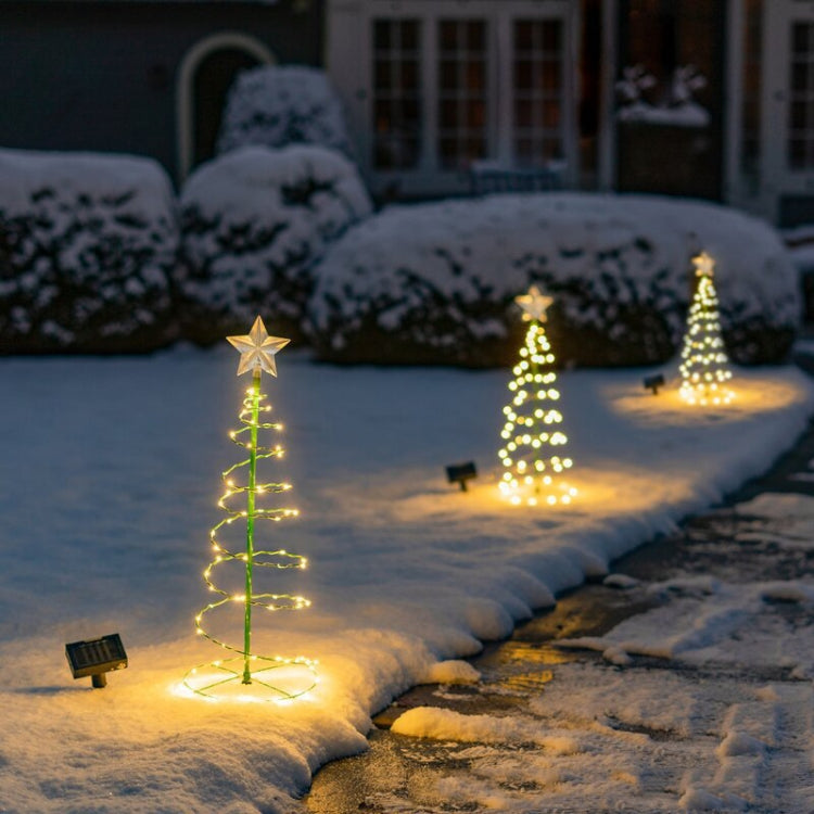 Christmas Garden LED Solar Ground Light Star Christmas Tree Outdoor Decoration Light