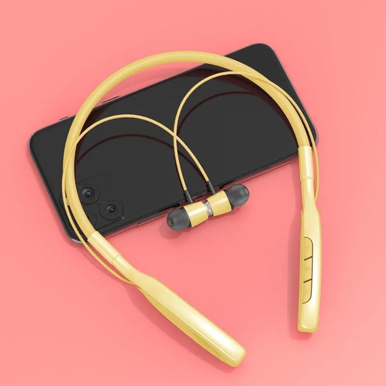 D01 Macaron Neck-mounted Wireless Bluetooth Earphone Noise Cancelling Sports Headphones Support TF Card