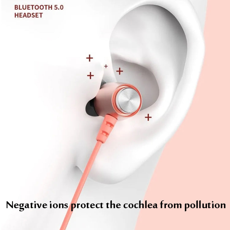 D01 Macaron Neck-mounted Wireless Bluetooth Earphone Noise Cancelling Sports Headphones Support TF Card