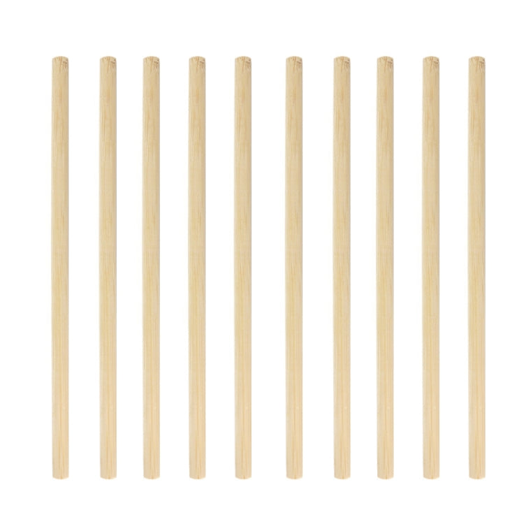 10 PCS Juice Coffee Pearl Milk Tea Natural Degradable Bamboo Straw, Style: 20cm Flat