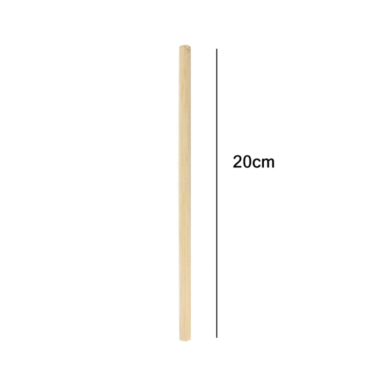 10 PCS Juice Coffee Pearl Milk Tea Natural Degradable Bamboo Straw, Style: 20cm Flat