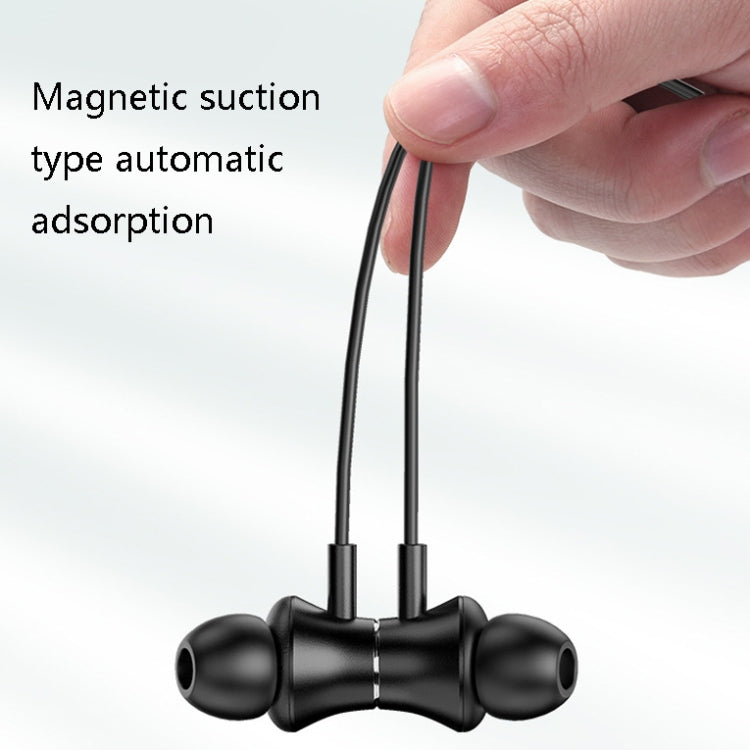 I35 Wireless Sports Bluetooth Earphones In-Ear Noise Cancelling Neck-mounted Headphones(Pink)