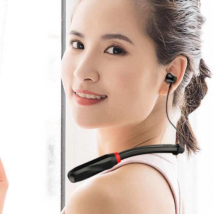 I35 Wireless Sports Bluetooth Earphones In-Ear Noise Cancelling Neck-mounted Headphones(Pink)