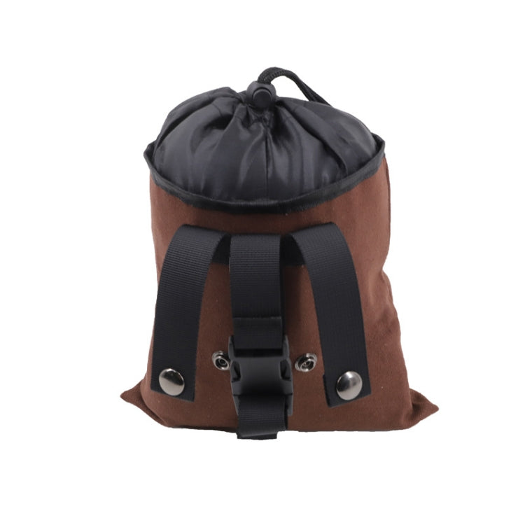 Fruit Picking Storage Bag Outdoor Folding Small Waist Bag(Black)