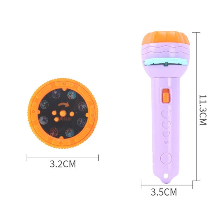 3 Sets Children Early Education Luminous Projection Flashlight, Specification: Purple + 24 Patterns