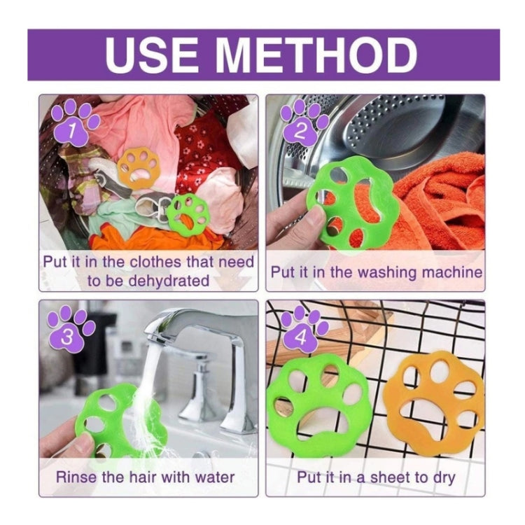 4 Set Washing Machine Pet Hair Remover, Colour: Round(OPP 2 PCS/Set)