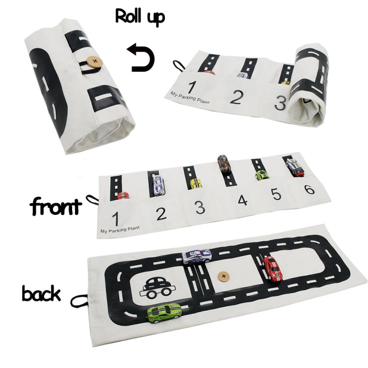 20 X 60cm Children Car Storage Bag Toy Organizer Bag Traffic Track Play Mat(White)