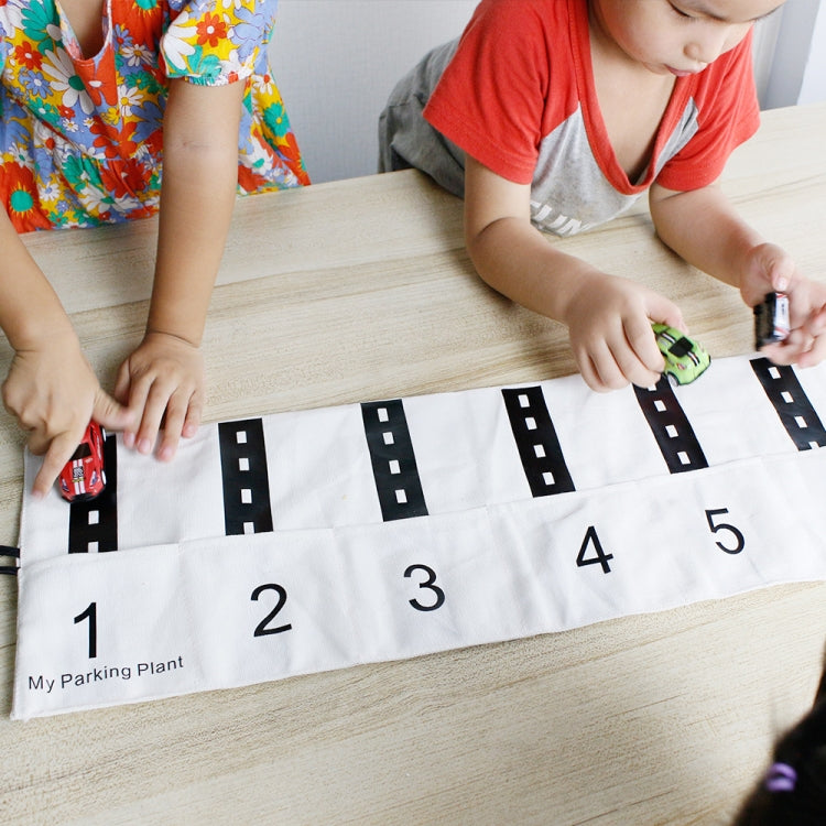 20 X 60cm Children Car Storage Bag Toy Organizer Bag Traffic Track Play Mat(White)