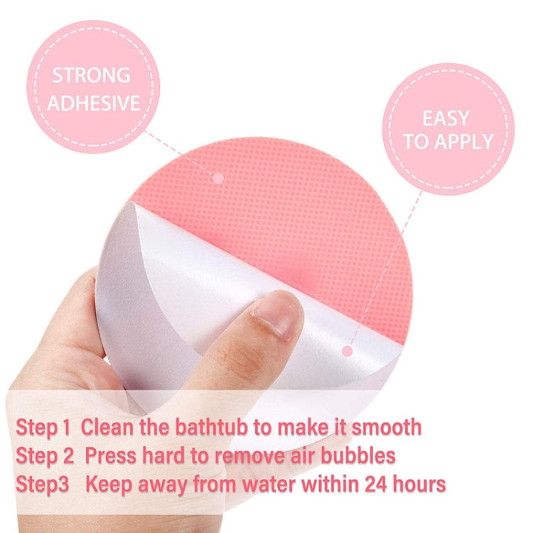 6 PCS / Pack 10cm Bathroom Steps Round PEVA Non-Slip Stickers