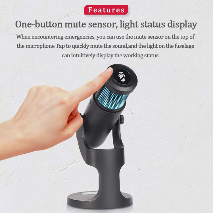 JD-950 RGB Colorful Ambient Light Condenser Microphone