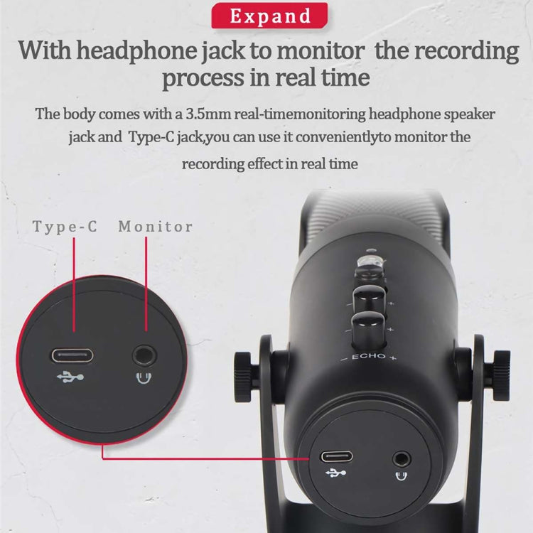 JD-950 RGB Colorful Ambient Light Condenser Microphone