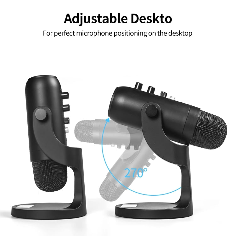 JD-900 USB Condenser Microphone With Monitor(Black And Black Net)