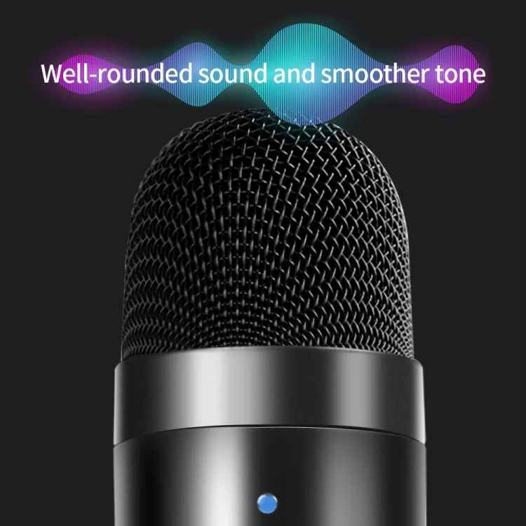 JD-900 USB Condenser Microphone With Monitor(Black And Black Net)