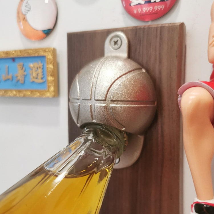 Wall-Mounted Magnet Beer Bottle Openerï¼ŒStyleï¼š Basketball