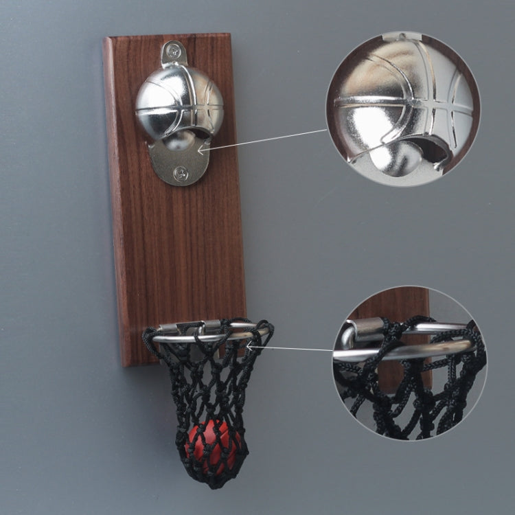 Wall-Mounted Magnet Beer Bottle Openerï¼ŒStyleï¼š Basketball